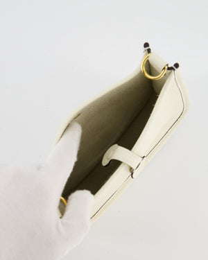 Hermès Mini Evelyne Bag in Nata Clemence Leather with Gold Hardware