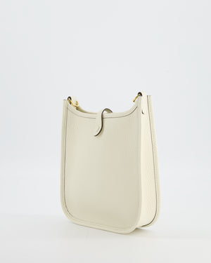 Hermès Mini Evelyne Bag in Nata Clemence Leather with Gold Hardware