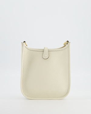 Hermès Mini Evelyne Bag in Nata Clemence Leather with Gold Hardware