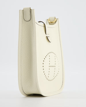 Hermès Mini Evelyne Bag in Nata Clemence Leather with Gold Hardware