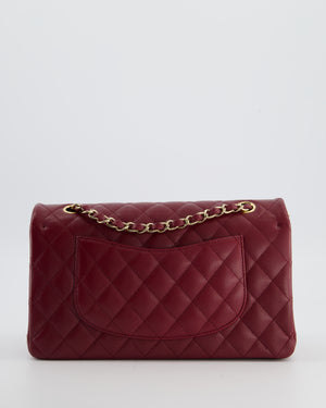 *HOT* Chanel Rouge Classic Medium Double Flap Bag in Caviar Leather with Champagne Gold Hardware