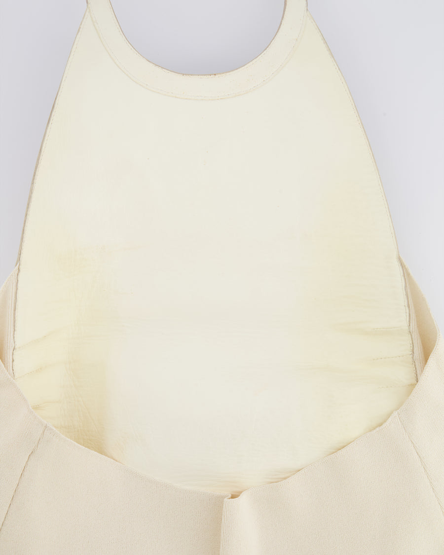 Salvatore Ferragamo Cream Lizard and Snake Lambskin Backless Top Size IT 40 (UK 8)