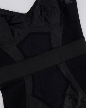 Dolce & Gabbana Black Lace Sleeveless Dress with Rose Embroidery Details Size IT 40 (UK 8)