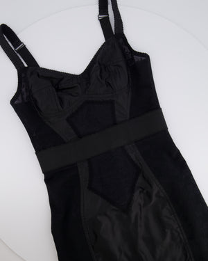 Dolce & Gabbana Black Lace Sleeveless Dress with Rose Embroidery Details Size IT 40 (UK 8)