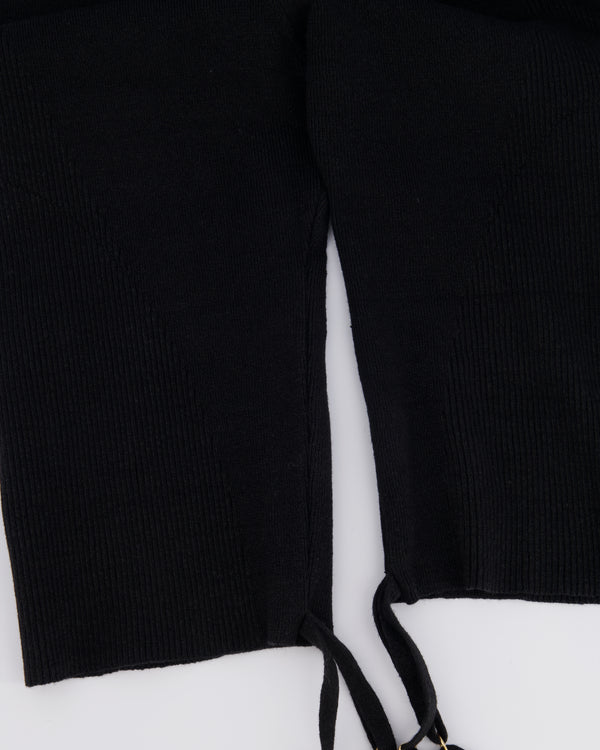 Jacquemus Black Biker Shorts with Strap Details Size FR 36 (UK 8)