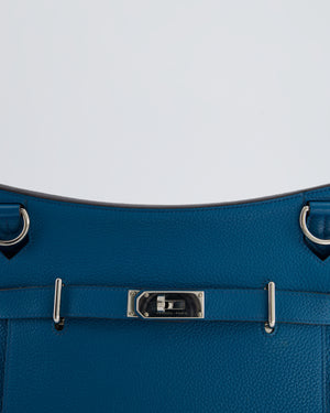 Hermès Jypsiere 31 Bag in Bleu Izmir Taurillon Clemence Leather with Palladium Hardware