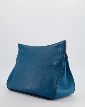 Hermès Jypsiere 31 Bag in Bleu Izmir Taurillon Clemence Leather with Palladium Hardware
