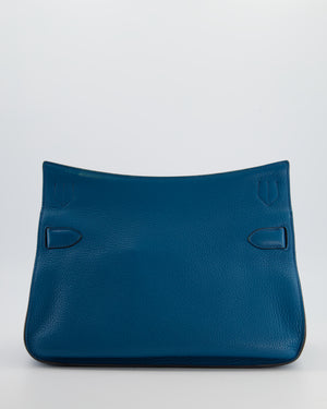 Hermès Jypsiere 31 Bag in Bleu Izmir Taurillon Clemence Leather with Palladium Hardware