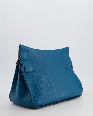 Hermès Jypsiere 31 Bag in Bleu Izmir Taurillon Clemence Leather with Palladium Hardware