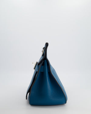 Hermès Jypsiere 31 Bag in Bleu Izmir Taurillon Clemence Leather with Palladium Hardware