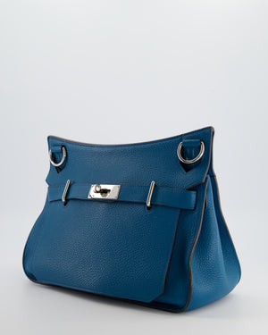 Hermès Jypsiere 31 Bag in Bleu Izmir Taurillon Clemence Leather with Palladium Hardware