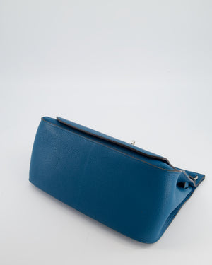 Hermès Jypsiere 31 Bag in Bleu Izmir Taurillon Clemence Leather with Palladium Hardware
