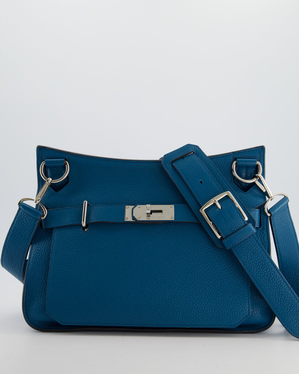 Hermès Jypsiere 31 Bag in Bleu Izmir Taurillon Clemence Leather with Palladium Hardware