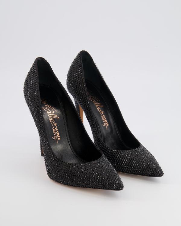 Le Silla Black Crystal Embellished Pumps Size EU 38 RRP £1,080