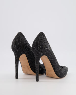Le Silla Black Crystal Embellished Pumps Size EU 38 RRP £1,080