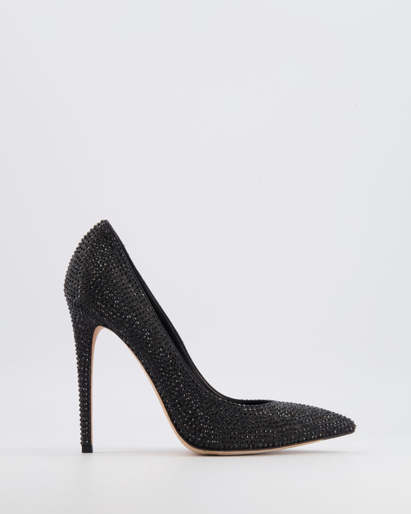 Le Silla Black Crystal Embellished Pumps Size EU 38 RRP £1,080