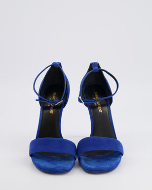 Saint Laurent Electric Blue Suede Sandal Heels Size EU 38 RRP £850
