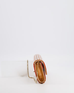 Jimmy Choo Rose Fine Glitter Acrylic Clutch Bag with Gold Chain RRP £650