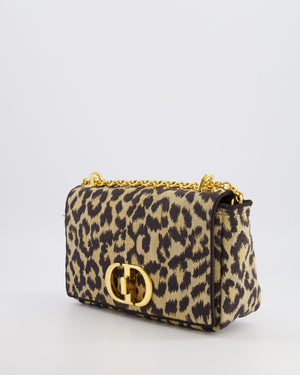Christian Dior Brown and Black Leopard Print Canvas 30 Montaigne Caro Bag with Gold Hardware RRP £3,400