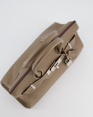 *SUPER HOT & RARE* Hermès Birkin Shoulder Light 29 Bag in Etoupe Evercolour Leather with Palladium Hardware