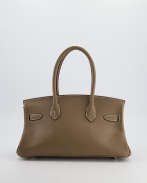 *SUPER HOT & RARE* Hermès Birkin Shoulder Light 29 Bag in Etoupe Evercolour Leather with Palladium Hardware