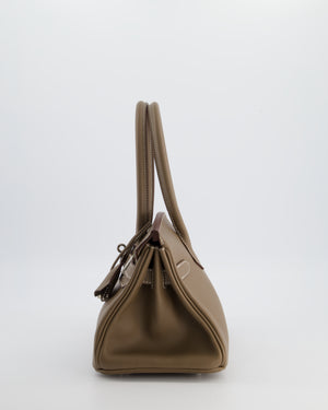 *SUPER HOT & RARE* Hermès Birkin Shoulder Light 29 Bag in Etoupe Evercolour Leather with Palladium Hardware