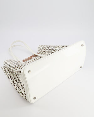 Alaia White Perforated Medium Leather Mina Tote Bag RRP £2,200