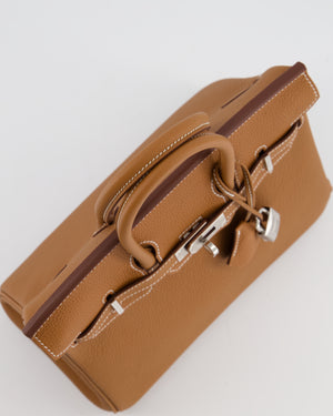 *HOT* Hermès Birkin 25 Retourne Bag in Gold Togo Leather with Palladium Hardware