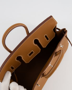 *HOT* Hermès Birkin 25 Retourne Bag in Gold Togo Leather with Palladium Hardware