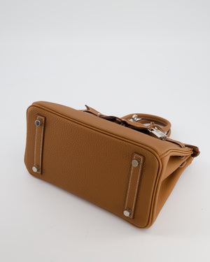 *HOT* Hermès Birkin 25 Retourne Bag in Gold Togo Leather with Palladium Hardware