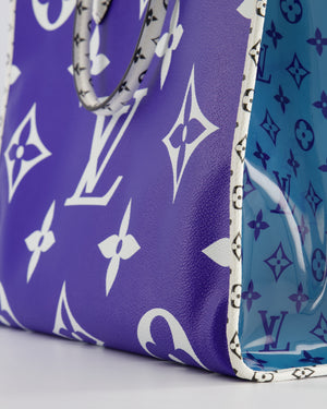 Louis Vuitton Limited Edition Blue and White Forte Dei Marmi On The Go GM Tote Bag RRP £2,590