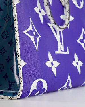 Louis Vuitton Limited Edition Blue and White Forte Dei Marmi On The Go GM Tote Bag RRP £2,590