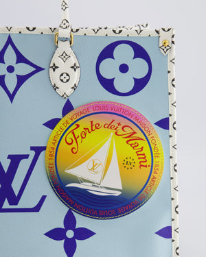 Louis Vuitton Limited Edition Blue and White Forte Dei Marmi On The Go GM Tote Bag RRP £2,590