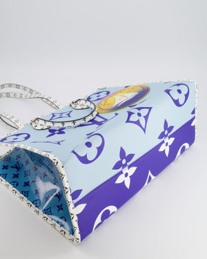 Louis Vuitton Limited Edition Blue and White Forte Dei Marmi On The Go GM Tote Bag RRP £2,590