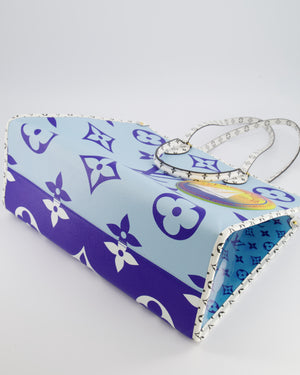 Louis Vuitton Limited Edition Blue and White Forte Dei Marmi On The Go GM Tote Bag RRP £2,590