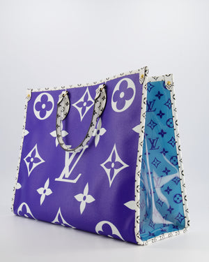 Louis Vuitton Limited Edition Blue and White Forte Dei Marmi On The Go GM Tote Bag RRP £2,590