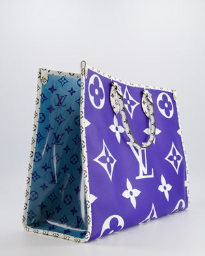 Louis Vuitton Limited Edition Blue and White Forte Dei Marmi On The Go GM Tote Bag RRP £2,590