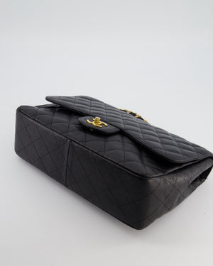 *FIRE PRICE* Chanel Black Jumbo Classic Single Flap Bag in Caviar Leather with Gold Hardware