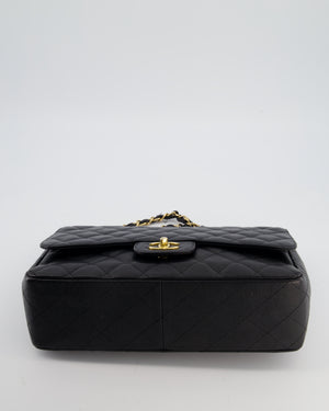 *FIRE PRICE* Chanel Black Jumbo Classic Single Flap Bag in Caviar Leather with Gold Hardware