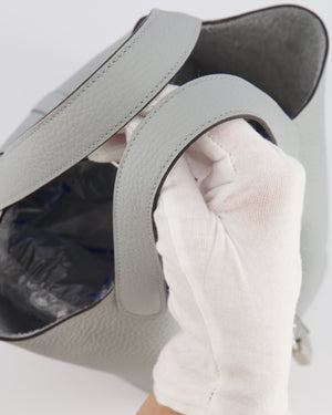 *HOT* Hermès Picotin Lock Bag 18cm in Bleu Glacier Clemence Leather with Palladium Hardware