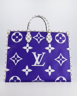 Louis Vuitton Limited Edition Blue and White Forte Dei Marmi On The Go GM Tote Bag RRP £2,590