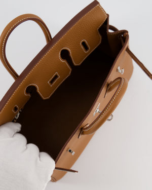 *HOT* Hermès Birkin 25 Retourne Bag in Gold Togo Leather with Palladium Hardware