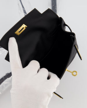 *RARE* Hermès Kelly Jump Backpack Bag in Noir Swift Leather with Gold Hardware