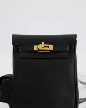 *RARE* Hermès Kelly Jump Backpack Bag in Noir Swift Leather with Gold Hardware