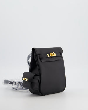 *RARE* Hermès Kelly Jump Backpack Bag in Noir Swift Leather with Gold Hardware
