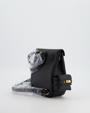 *RARE* Hermès Kelly Jump Backpack Bag in Noir Swift Leather with Gold Hardware