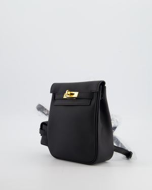 *RARE* Hermès Kelly Jump Backpack Bag in Noir Swift Leather with Gold Hardware
