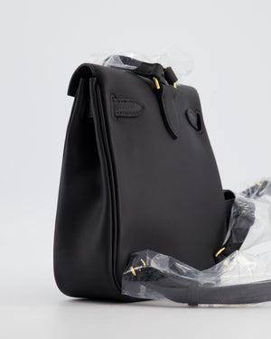 *RARE* Hermès Kelly Jump Backpack Bag in Noir Swift Leather with Gold Hardware