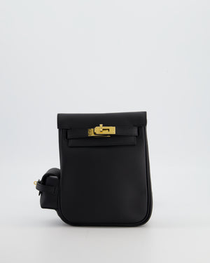 *RARE* Hermès Kelly Jump Backpack Bag in Noir Swift Leather with Gold Hardware
