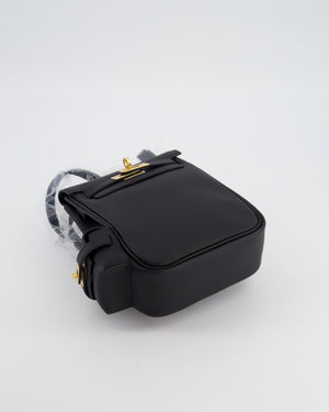 *RARE* Hermès Kelly Jump Backpack Bag in Noir Swift Leather with Gold Hardware